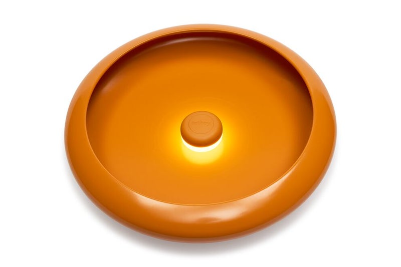 Fatboy Oloha Bowl with Rechargeable Lamp | Multifunctional | Lamp: ABS and silicone | Shade: Steel | Suitable for Indoor & Outdoor Use | Stepless dimmable | (37.5 x 8.2 cm) Large, Sunny Orange - Image 3